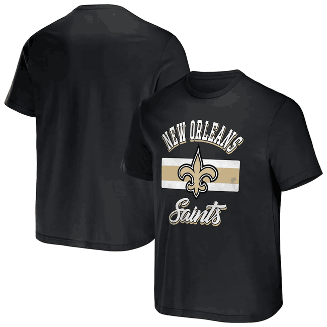 Men's New Orleans Saints Black x Darius Rucker Collection Stripe T-Shirt
